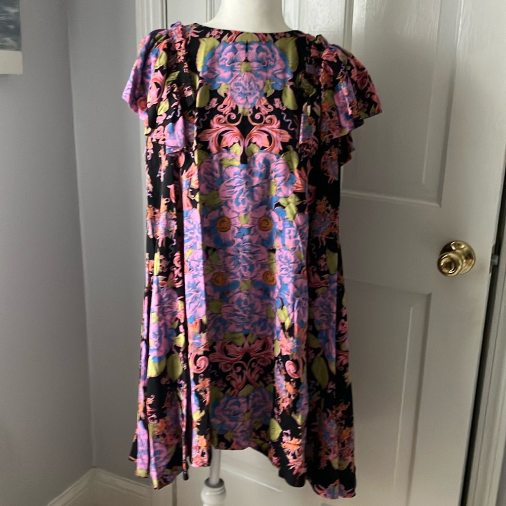 Free People floral babydoll loose dress with pockets S EUC - Picture 3 of 12